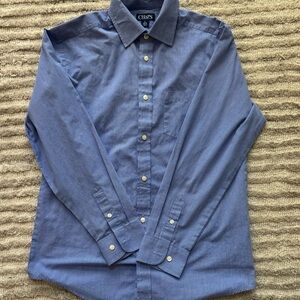 Chaps Blue Dress Shirt Classic Button-Down for Boys